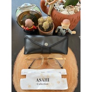Vintage frame/vintage eyewear 80's Brand: ASAHI Size: 56-16 Rare Frame gold metal/ coated with optyl