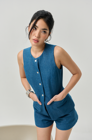 Felt.bkk Mila Jeans Shorts Set เซ็ทชุดยีนส์ Vest & Shorts (สามารถซื้อแยกได้)