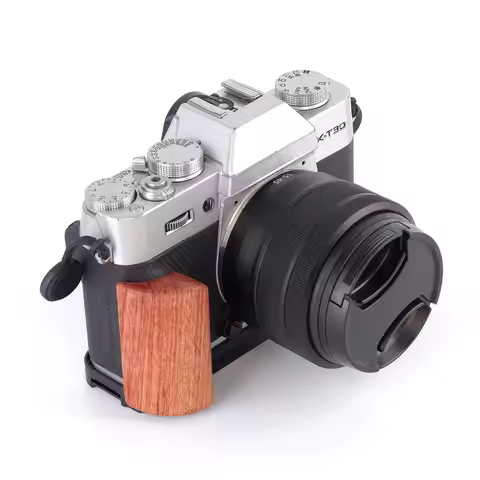 For Fujifilm X-T30 III X-T30 II X-T30 Wooden Hand Grip L Plate Bracket Arca Swiss Quick Release Moun