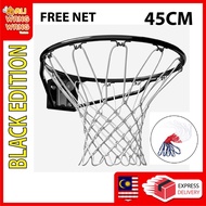 BASKETBALL RING BLACK / BLACK EDITION 45CM FREE NET