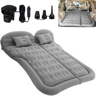 SUV Air Mattress Camping Bed Cushion Pillow - Inflatable Thickened Car Air Bed with Air Pump Portabl