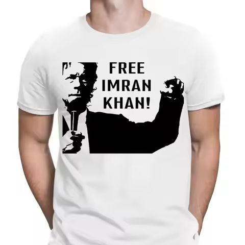 Free Imran Khan Show Your Support PTI Pakistan Mens T Shirt Top DGV27