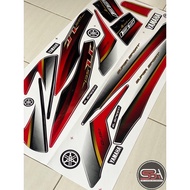 STICKER STRIPE BODY SET / COVERSET LC 135 V1 MAROON / MERAH GOLD OLD MODEL ORIGINAL YAMAHA