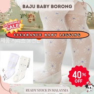 [ Clearance ] 40% OFF Ready Stock 0-4y Baby Girl Cotton Legging Yellow Blue Flower Dot Design  S153