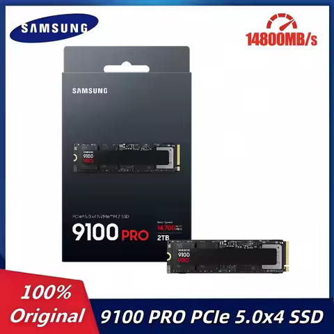 Original Samsung SSD 9100 PRO TB 2TB 4TB PCIe 5.0x4 M.2 2280 SSD Speeds Up to 14,700MB/s Internal So