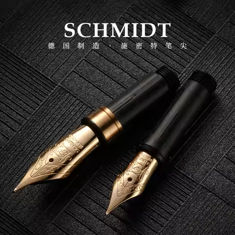 SCHMIDT German No. 5 26 Mm No.6 35mm EF/F/M 0.38/0.5/0.7MM Nib Golden Silver Tip Fountain Pen School