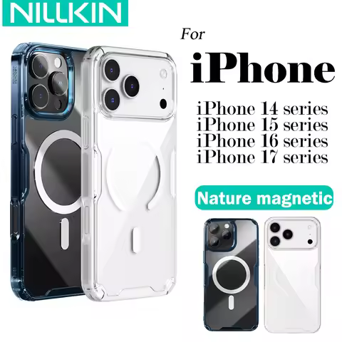 NILLKIN for IPhone 17 Pro Max 16 Pro Max 17 Air 15 Pro 14 Pro Max 14 Pro MagSafe Magnetic Transparen
