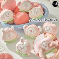 BT21 Peach Holic Plush Stress Ball | Soft Squeeze Toy | Official BT21 Korea | 7 Characters