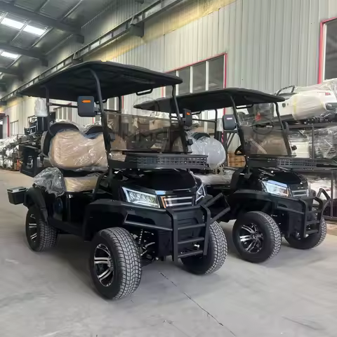 Factory High Quality 4 Seater 48V 5kw Motor Electric Golf Cart with Solar Panel To Generate Electric