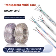 Transparent multi-core sheathed wire, power cord, tinned copper core connection, household wire, fle