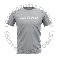 Maxx Shirt New Plain Tee Badminton Jersey (Light Grey) MX-NV24