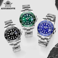 Addies business green water ghost full automatic mechanical watch steel belt blue mirror diving men's Watch