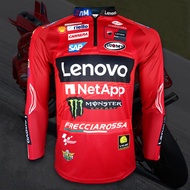 เสื้อแขนยาว MotoGP  DUCATI LENOVO 2024 เสื้อโมโตจีพีทีม ดูคาติ เลโนโว่ 2024 #MG0145 รุ่น ฟรันเชสโก้ บัญญายา#1 ไซส์ S-5XL