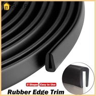 SUER Edge Trim Strip, Rubber U Shape Door Edge Strip,  Black Edge Protector Doors