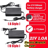 21V/12.6V/16.8V/17V 1A/1.3A/1.5A Electric Wrench Lithium Charger Battery Adapter
