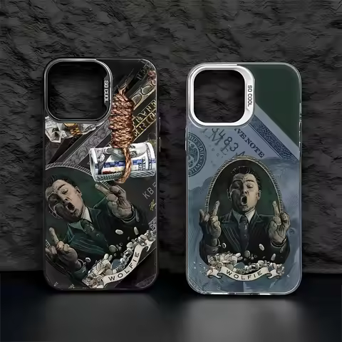 U-USD D-Dollar Cash Phone Case For iPhone 16 15 14 13 12 11 Pro Xs Max Mini Plus Celulares Hard Fund