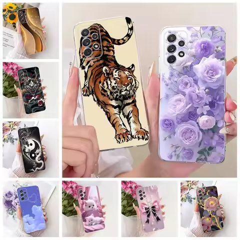 Clear Cover For Samsung A32 4G Case Cute Fashion Butterfly Funny Cool Painted Casing For Samsung Gal