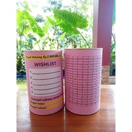 2 million target piggy bank in 20k pink denomination