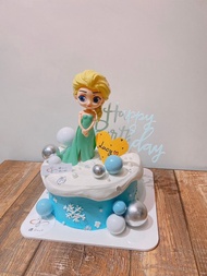 冰雪奇緣主題 客製化蛋糕 艾莎公仔 生日蛋糕 客製化 鑠甜點