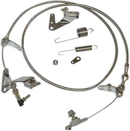 Tiny Force Transmission Kick Down Cable Stainless Braided Kickdown Cable Kit Detent Transmission Tra