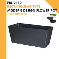 Felton Rectangular Flower Pot Box – Durable PP Resin Planter for Long-Lasting Use