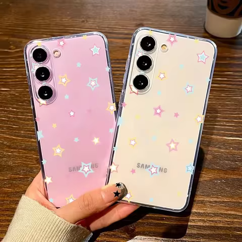 Shiny Star For Samsung Galaxy Case S24 S23 S22 S21 Ultra Plus Fe A55 A54 A53 A52 A35 A25 A15 5G Phon