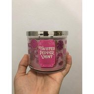 Bath and Body Works TWISTED PEPPERMINT 3 Wick Candle