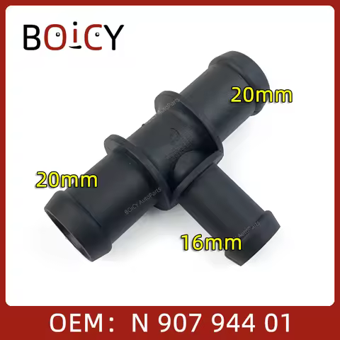 BOICY Engine Coolant Hose Flange T-joint 20x20x16 for Caddy Jetta Polo Golf Passat CC Touran Bora A3