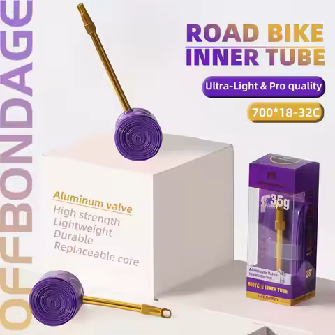 OFFBONDAGE Ultralight Bike Inner Tube 700CX18 32 Aluminum Valve Bike Inner Tube 60 80mm Length Frenc