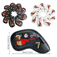 Golf iron cover Golf iron cover Golf iron cover Protective cover Cute French Bulldog Pattern 9pcs/Se