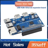 forRaspberry Pi USB HUB Expansion Board USB 3.2 Gen1 HUB Gigabit ETH HAT Driver-Free forRaspberry Pi