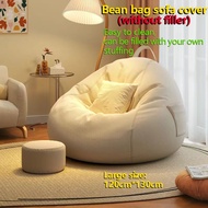 Bean bag sofa Stylish bedroom furniture Bean bag Lazy sofa cover (No Filling) Solid Color Single Sofa Cover