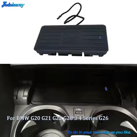 Car Wireless charging pad For BMW 3 Series G20 G21 G28 2019 2020 4 series G26 Fast phone charger mob