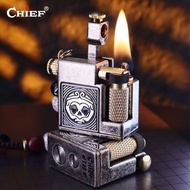 【CHIEF】Monkey King Antique Mechanical Kerosene Lighter, Retro Unique Collectible Gift For Men