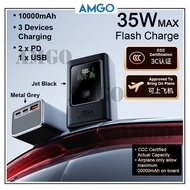 AMGO 3C Certified 3C Certification Powerbank 35W 100W Fast Charging Power Bank PD CCC Powerbank 3C Q