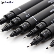 HUAIHAO 1pc Uni Pin Drawing Pen Fine Line 005 01 02 03 05 08 Needle Pen E6W7