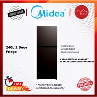 Midea 240L Inverter 2 Doors Fridge MDRT307MTB28-MY Refrigerator (Net Capacity: 203L ) MDRT307MTB28MY