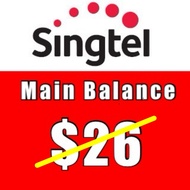 Singtel Prepaid $26 Main Balance (180 Days) / Top Up / Renew / Recharge/手机充值