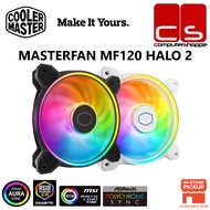 Cooler Master MASTERFAN MF120 HALO² Series ARGB Case Fan - Black/White (Single/3 in 1)