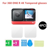 4Pcs Insta360 ONE R Twin Edition Tempered glasses Insta 360 ONE R 4k wide angle Camera Len Film Glass Protection Accessories