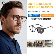 Cyxus Progressive multifocal glasses for men women Photochromic Anti-blue light reading glasses 2044