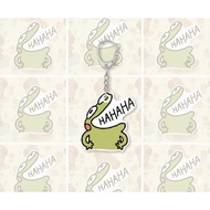 Funny meme frog keychain