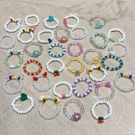 Set of 3 Lovely Multicolored Beaded Rings - Mewie Rings
