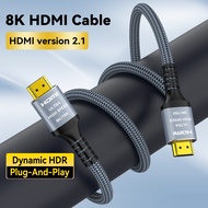 MIZIQIER long HDMI 2.1 Cables 8K60Hz 4K120Hz eARC HDCP2.3 48Gbps Ultra High Speed hdmi Braided cable for HDTV/PS5/TRX3080 3090