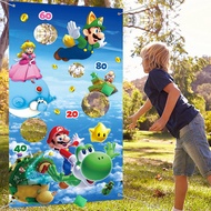 New Mario themed fun throwing game banner children's party sandbag game banner party decoration supplies birthday fun game props