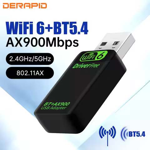 WiFi 6 AX600/AX900 Bluetooth 5.4 WiFi USB Adapter Wireless Network Card 2.4G&5GHz Wi-Fi For PC/Lapto