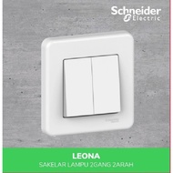 Schneider Electric Leona Light Switch - 2 Gang 2 Way - 1 Gang 2 Way