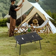 4-Fold Folding Camping Table with Carry Bag Portable Barbecue Table Collapsible Camping Table for Ba
