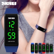 SKMEI นาฬิกาดิจิตอลสปอร์ตสำหรับผู้หญิง,นาฬิกาข้อมือ LED อิเล็กทรอนิกส์สำหรับผู้หญิงนาฬิกาข้อมือแบบลำลองรุ่น1265