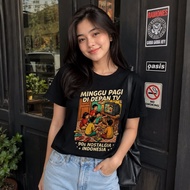 Indonesian Nostalgia T-shirt 90s Morning Sunday in the Front of the TV Vintage Retro Unisex
